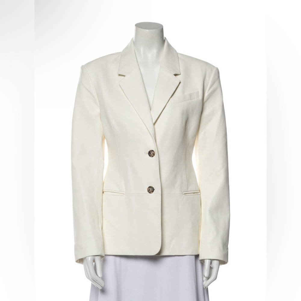 Frame Lamb Leather Blazer